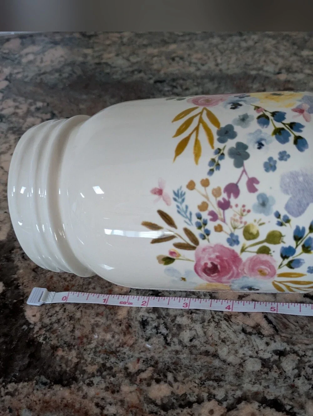 Watercolor Floral Vase Mason Jar